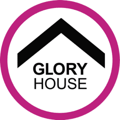 Glory House Logo With Pink Circle