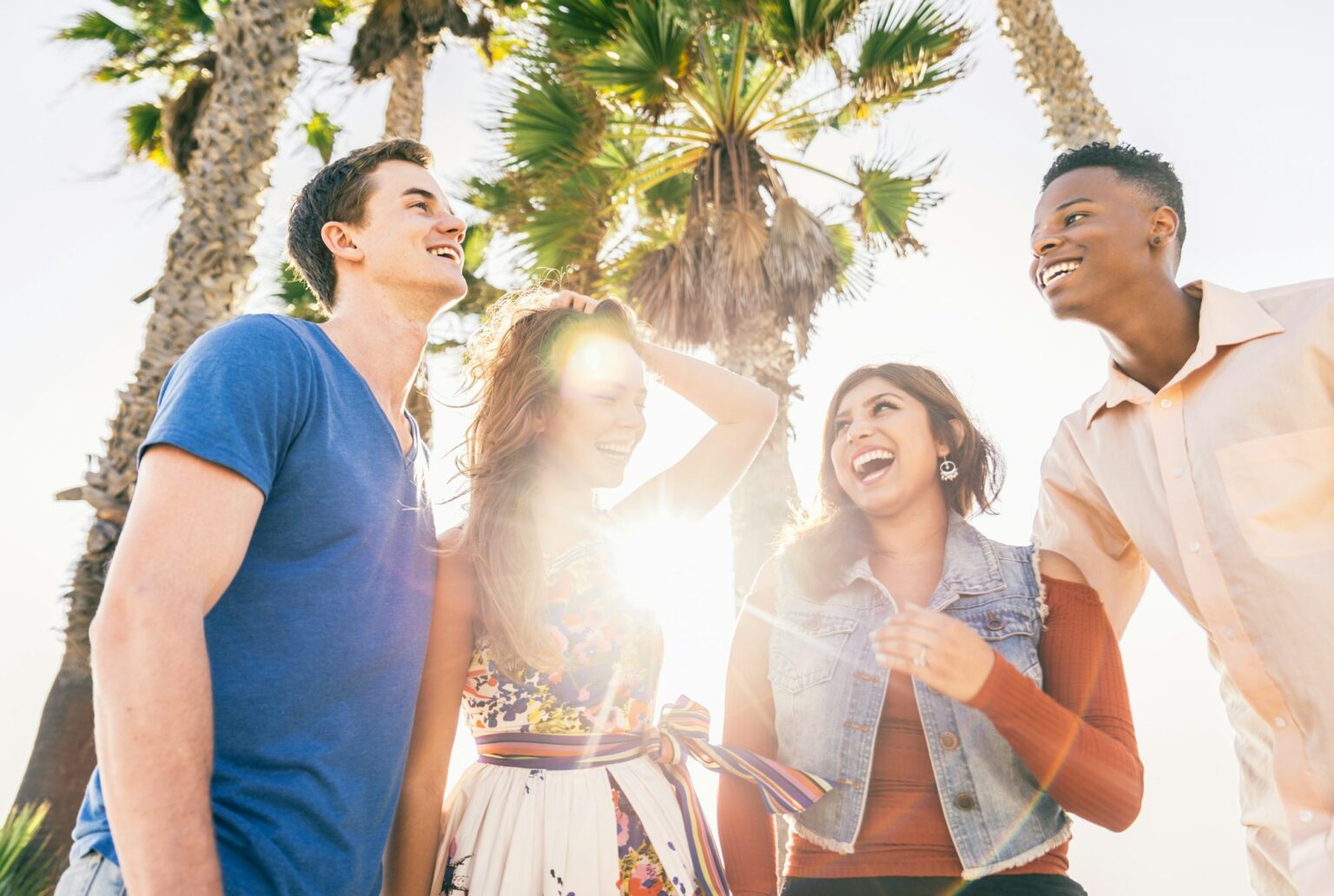 Friends having fun outdoors